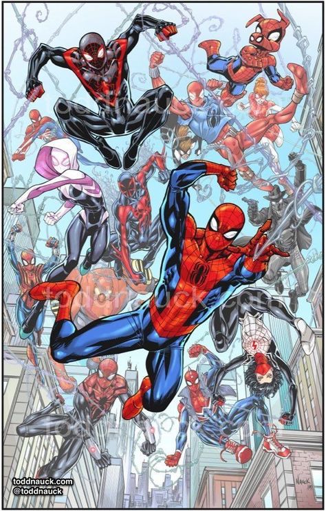 Todd Nauck, All Spiderman, Spider Men, Power Rangers Costume, Art Skills, Marvel Spiderman Art, Ultimate Spiderman, Spiderman Comic, Mythical Creatures Art