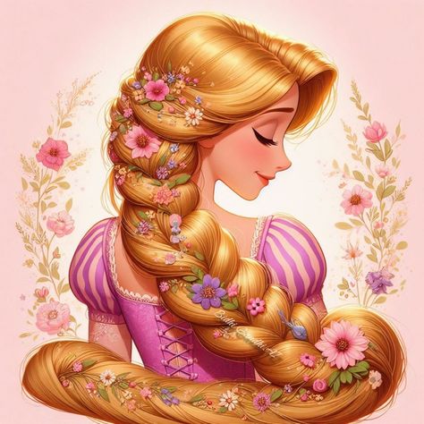 Bolo Rapunzel, Rapunzel Birthday Party, Rapunzel Disney, Disney Princess Cake, Disney Cuties, Princesses Disney, Rapunzel And Eugene, Animation Movies, Art Puzzle