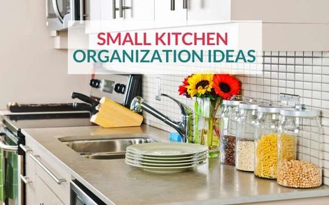 25 Clever Small Kitchen Organization Ideas You Need to Try Kitchen Organization For Small Spaces, Narrow Cabinet Kitchen, Kitchen Countertop Organization Ideas, Small Kitchen Organization Ideas, Kitchen Counter Organization Ideas, Kitchen Countertop Organization, Kitchen Counter Organization, Kitchen Organization Ideas, Narrow Kitchen