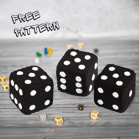 Амигуруми, Мастер-классы auf Instagram: „Free crochet English pattern DICE 🎲🎲🎲 This pattern is free, but please indicate me as the author when distributing. When you publish this…“ Dice Crochet Pattern, Dice Crochet, Crochet Dice, Crochet Game, Disney Crochet Patterns, Pattern Game, Crochet Classes, Cube Toy, Crochet Car