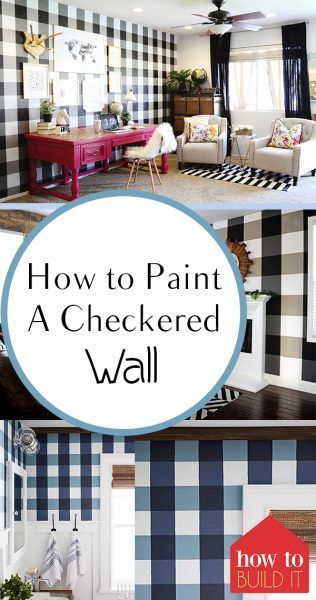 How to Paint A Checkered Wall| Painting Tips, Painting Tricks, Painting A Checkered Wall, Home Decor, Home Decor Tips, Home Improvement Hacks, Popular Pin #PaintingTips #PaintingHacks #HomeHacks Wall Painting Tips, Checkered Wall, Home Improvement Hacks, Kitchen Sink Interior, Painting Tricks, Easy Home Improvement Projects, Easy Home Improvement, Home Improvement Loans, Wall Home Decor