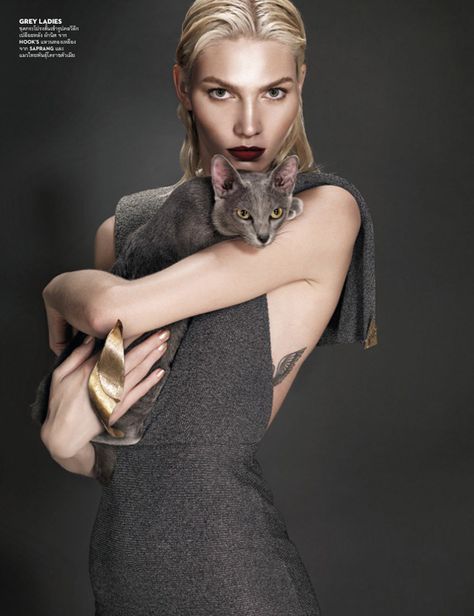 Aline Weber, Celebrities With Cats, Vogue Thailand, Cat Fashion, Tv Movie, Fashion Tips For Women, Fashion Editor, Fashion Shoot, Fashion Photographer