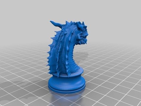 Dragon Chess, 3d Printing Art, 3d Printing Projects, Dragon Knight, Print Ideas, Love Tips, Chess Pieces, A Dragon, A Horse