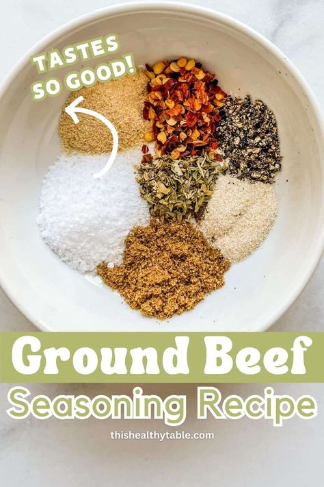 Best Ground Beef Seasoning, Ground Beef Seasoning For Spaghetti, Taco Seasoning For 1 Lb Ground Beef, Ground Pork Seasoning, Ground Beef Spices, Ground Beef Marinade, Seasoning For Burgers Ground Beef, How To Season Ground Beef, Burger Seasoning Recipe Ground Beef