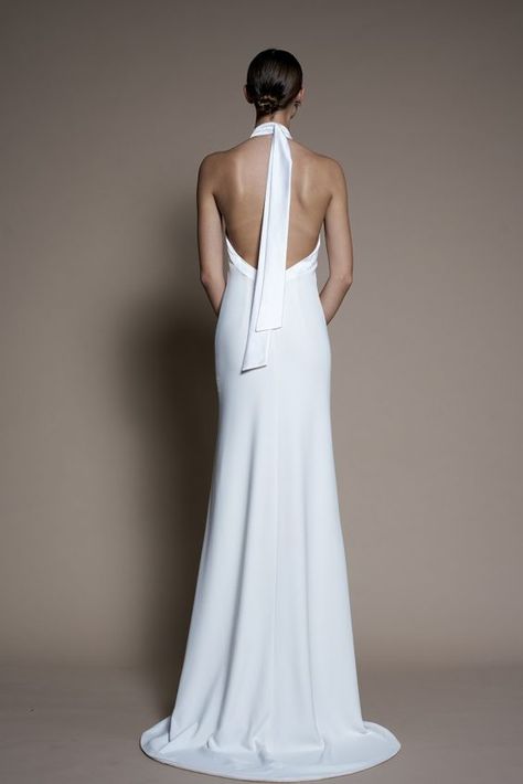 Arts References, Collar Gown, Alon Livne, Halter Wedding, Meghan Markle Style, White Wedding Gowns, Minimalist Wedding Dresses, Fancy Wedding Dresses, Bridal Hair And Makeup