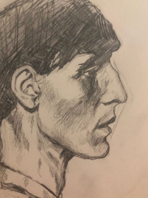 Sketchbook Faces Sketches, Sketching Side Profile, Semi Side Profile Drawing, Side Profile Drawing Sketch, Side Profile Drawing Realistic, Side Face Drawing Male, Mens Side Profile, Men Face Sketch, Sideprofileselfie Drawing