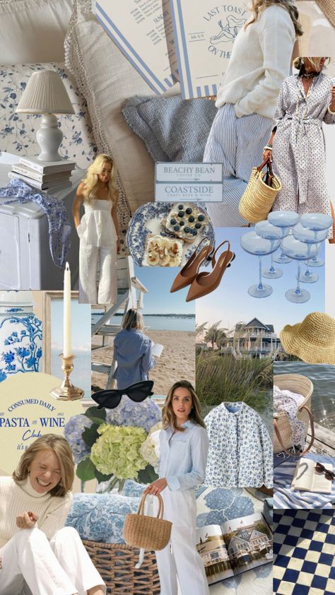 Coastal Grandma 🤍🌊 #coastalgrandaughter #coastalgrandma #coastalgrandmother #hamptons #beachaesthetic Nantucket Outfit Summer, Momma Aesthetic, Grandma Aesthetic Outfit, Coastal Grandmother Summer, Coastal Coquette, Nantucket Aesthetic, Coastal Granddaughter Style, Blue And White Cottage, Maine Aesthetic