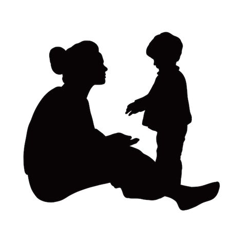 Free vector flat design mother and son s... | Free Vector #Freepik #freevector #child-silhouette #mom-child #mom #mother-illustration Mom And Son Clipart, Mother And Son Silhouette, Mother Illustration, Child Silhouette, Mother And Son, Mom Art, Mother Son, Vintage Poster Art, Woman Silhouette