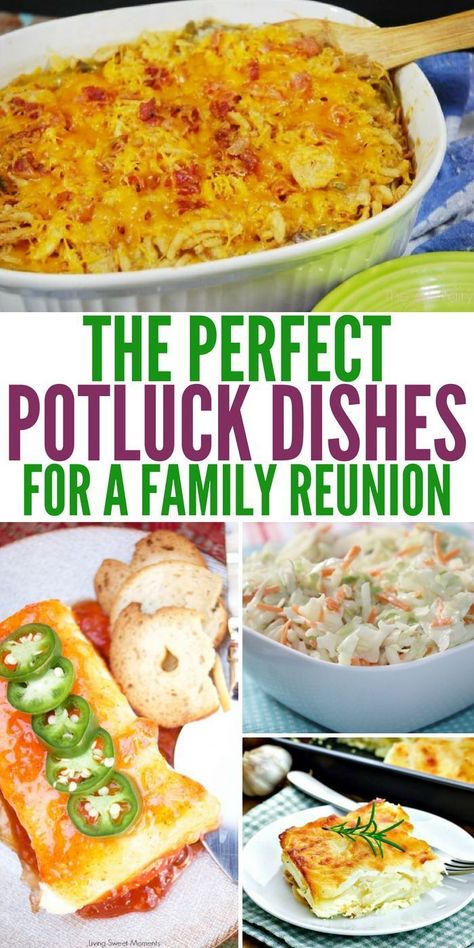 The Perfect Potluck Dishes For A Family Reunion This Year Best Potluck Dishes, Family Reunion Food, Crock Pot Recipes, Potluck Dishes, Cooking For A Crowd, Fruit Salad Recipes, Potluck Recipes, Crockpot Recipes Slow Cooker, Easy Dishes