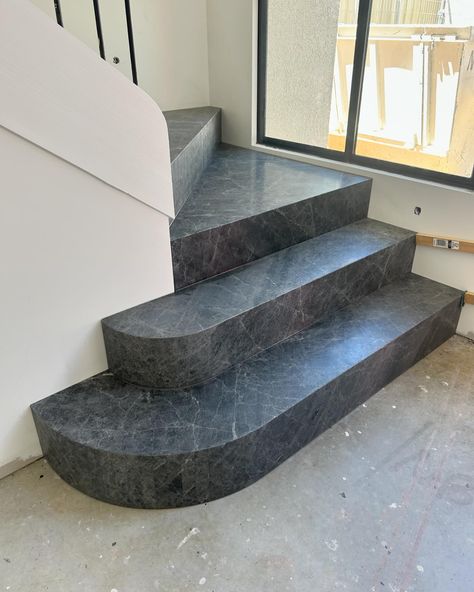 Breathtaking Emperador Grey staircase. Its stunning blend of warm browns and cool greys creates an irresistible visual appeal, adding a touch of luxe and elegance to this home. Crafted by #UniqStone Stone | @signorinotilegallery #marbledesign #marblestaircase #naturalstone #marble #stonebenchtops #benchtopsadelaide #interiordesign #adelaide Grey Marble Stairs, Grey Staircase, Stairs Marble, Cool Greys, Marble Staircase, Marble Stairs, Warm Browns, Stone Bench, Brown And Green