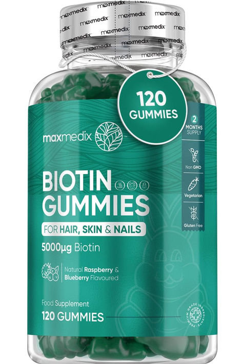 WHY MAXMEDIX'S BIOTIN GUMMIES?- Are you in search of hair growth vitamins or biotin gummies for women and men to make you feel and look your best? Go no further as our Biotin supplements are here to help. Each serving of our biotin gummies gives a potency of 5000mcg of Biotin (Vitamin B7) for your daily health. Each bottle contains 120 delicious and chewable biotin gummies (not biotin tablets or biotin capsules) to keep you restored for 2 whole months. Biotin Gummies, Gummies For Women, Hair Growth Gummies, Biotin Supplement, Hair Gummies, Hair Growth Vitamins, Vitamin C Tablets, Skin Vitamins, Biotin Hair Growth