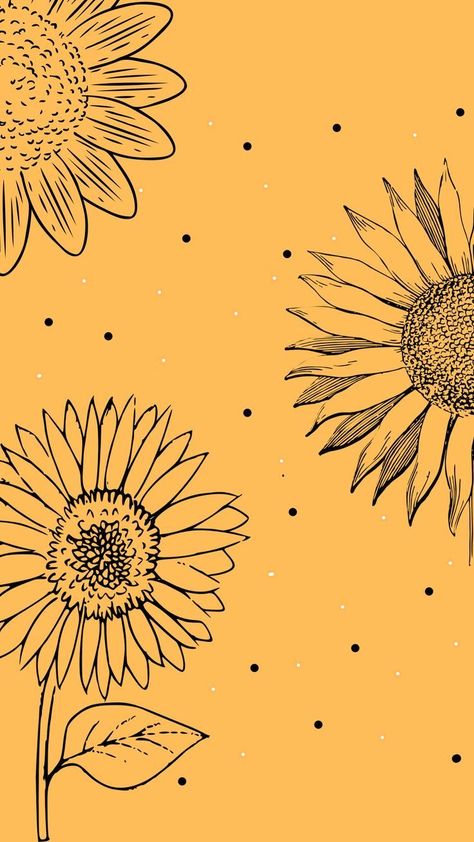 Wallpaper Sunflower, Aesthetic Sunflower, Sunflower Iphone Wallpaper, Sunflowers Background, 2160x3840 Wallpaper, Cute Fall Wallpaper, Simple Phone Wallpapers, Sunflower Wallpaper, Iphone Wallpaper Photos