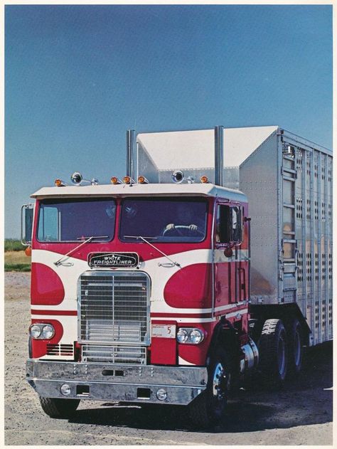 Freightliner Cabover long haul truck, press photo, USA Freightliner Cabover, Cabover Trucks, Big Rig, Long Haul, Press Photo, Trucks, Vehicles