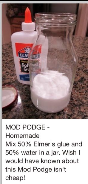 Mod Podge Diy, Oppgaver For Barn, Homemade Mod Podge, Diy Mod Podge, Nyttige Tips, Craft Recipes, Elmer's Glue, Modge Podge, Beach Crafts