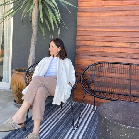 Rachel Pally’s Instagram profile post: “Lounging at home in one of my favorite comfy outfits - our oversized hemp tee, Tobacco Rami pants and Phoenix jacket.” Oasis Springs, Rachel Pally, Comfy Outfits, Oasis, Phoenix, Springs, My Favorite, Instagram Profile, At Home