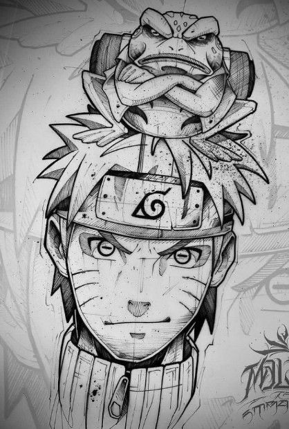 Naruto Painting, Manga Tattoo, Naruto Sketch Drawing, Naruto Tattoo, Muster Tattoos, Geek Tattoo, Naruto Sketch, Naruto Drawings, Naruto Uzumaki Art