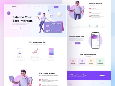 Learning Website Design, Landing Page Ui Design, Ui Design Principles, Landing Page Ui, Web Design Websites, Website Design Inspiration Layout, Landing Page Inspiration, App Design Layout, Website Landing Page