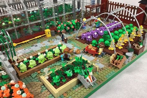 Lego Garden, Lego Farm, Lego City Ideas, Lego Village, Lego Town, Lego Building Blocks, Lego Club, Lego Display, Lego Diy