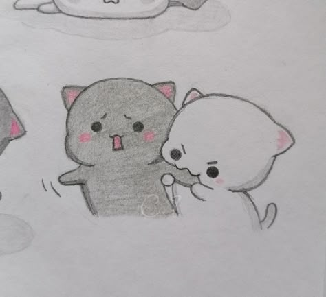 Kitties pier Cute Easy Doodles, Easy Love Drawings, Easy Doodles Drawings, Easy Drawings Sketches, Cute Doodles Drawings, Cute Doodle Art, Mini Drawings, Dessin Adorable, Cute Easy Drawings