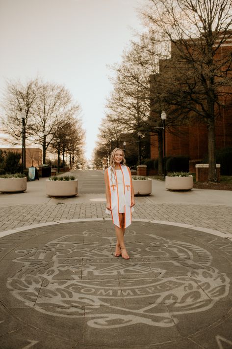 University Of Tennessee Grad Photos, Utk Senior Pictures, Utk Graduation Photos, Utk Graduation, University Of Tennessee Knoxville, Tennessee Knoxville, Grad Poses, College Photos, College Senior Pictures