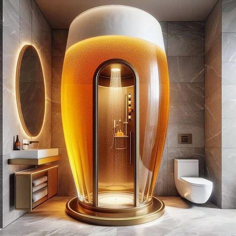 Castle House Design, Amazing Bedroom Designs, House Interior Design Styles, Unique Furniture Design, Dream Life House, Man Cave Home Bar, Beer Tasting, Unique Bathroom, Bathroom Inspiration Decor