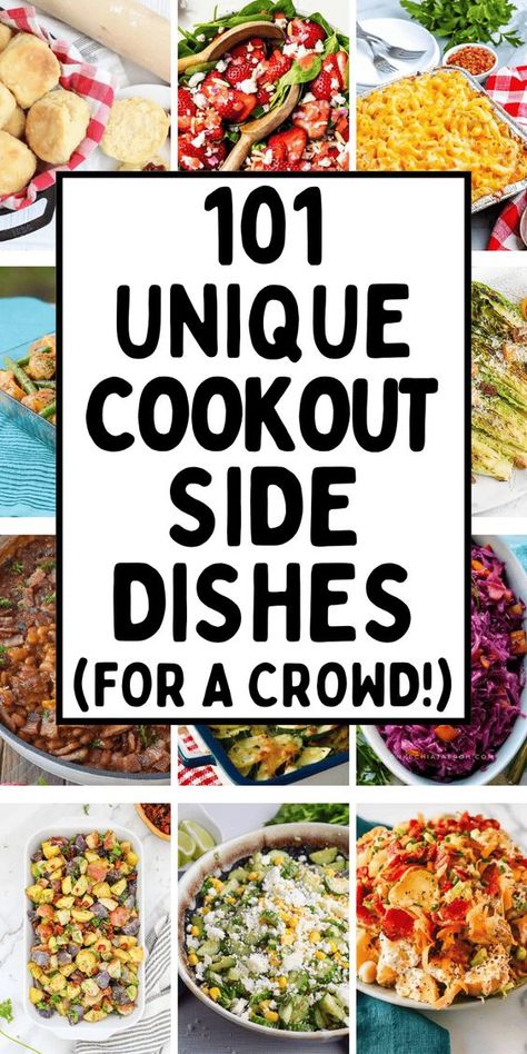 Best cookout side dishes for summer BBQ! These easy side dishes for bbq chicken, ribs, brisket, pork, and steak are easy summer side dish recipes. Cheap easy side dishes for cookout are simple cookout side dishes for a crowd easy, bbq cookout food side dishes, cookout food ideas side dishes, summer barbecue side dishes easy, memorial day cookout side dishes, summer cookout side dishes comfort foods, easy cookout food side dishes, sides for grilling burgers, cookout side dishes family ... Best Bbq Sides For A Crowd, Memorial Day Bbq Side Dishes, Barbecue Sides For A Crowd, Sides For Hot Wings, Side Dishes With Brisket, Memorial Day Cookout Ideas, Easy Side Dishes For Cookout, Dishes For Cookout, Cookout Side Dishes For A Crowd