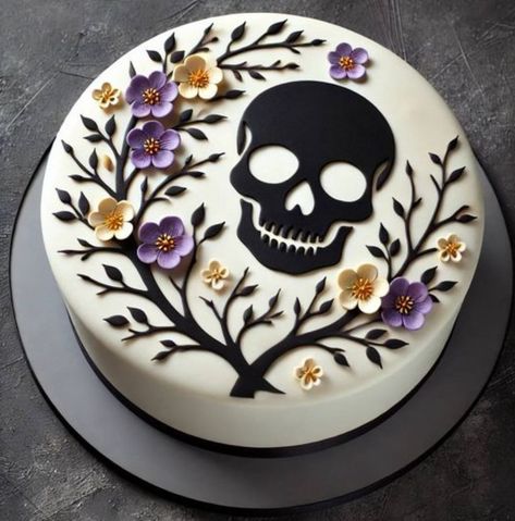 I Love Skulls (@skulls.lover) • Instagram photos and videos Skeleton Cake, Skull Cakes, Skull Cake, 18th Birthday Cake, Skull Makeup, Cute Birthday Cakes, Lowbrow Art, Halloween Magic, Food Board