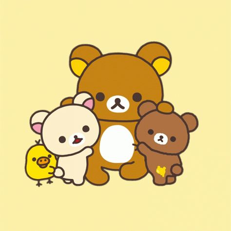 Cute Characters Kawaii, Kawaii Bears, Bear Names, Cute Furniture, Bear Character, Japanese Characters, Kawaii Doodles, Bear Stuffed Animal, Rilakkuma