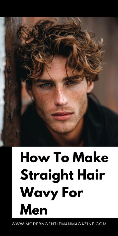 Discover how to make men's hair wavy with these simple tips. Learn various techniques, from using heat styling tools to creating natural waves with products and styling techniques. Achieve effortlessly cool and textured waves for a stylish and versatile look. #MensHairstyles #WavyHair #HairTips Make Straight Hair Wavy, How To Get Waves, Wavy Beach Hair, Wavy Hair Men, Modern Haircuts, Air Dry Hair, Natural Waves, Styling Cream, Textured Waves