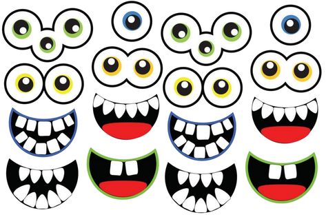 Monster Crafts Preschool, Monster Faces, Bricolage Halloween, Stones Aesthetic, Monster Crafts, Crafts Preschool, Crafts Halloween, Monster Birthday, Monster Party