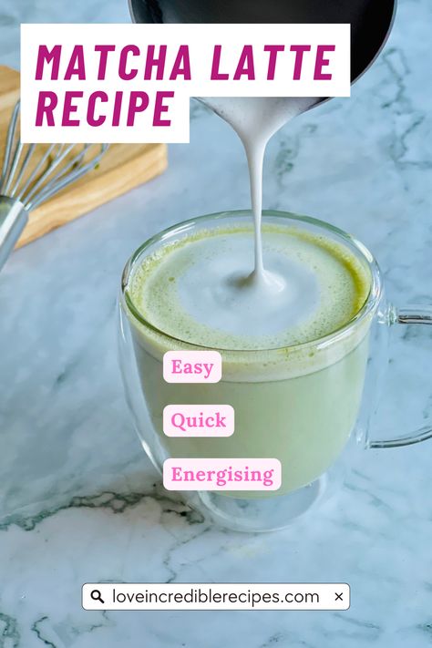 Are you looking to boost your energy levels in the morning and throughout the day? Look no further than this creamy vanilla matcha latte recipe! This delightful and frothy drink is simply made using matcha green tea powder, hot water and foamy milk (with or without natural sweetener)! What To Do With Matcha Powder, Matcha Powder Recipes, Vanilla Matcha Latte, Matcha Latte Art, Matcha Tea Recipes, Matcha Drink Recipes, Matcha Brownies, Vegan Latte, Tea Latte Recipe