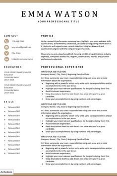 Free Resume Template Download Editable, Resume Template Free Downloadable, College Help, Free Resume Template Word, Job Coaching, Visual Resume, Cv Writing, Free Resume Template Download, Minimalist Resume Template