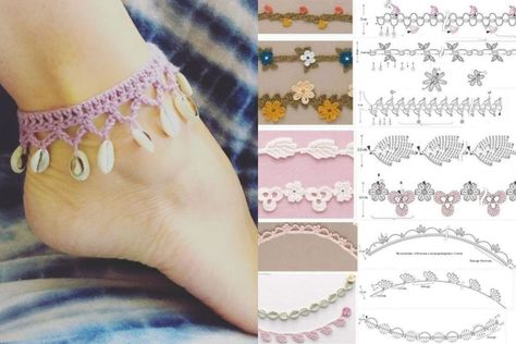 Discover the charm of crochet ankle bracelets and learn how to style them effortlessly. Handmade Ankle Bracelets, Ankle Bracelets Boho, Spiral Crochet, Crochet Bracelet Pattern, Crochet Jewelry Patterns, Quick Crochet Patterns, Ankle Jewelry, Crochet Sandals, Crochet Blog