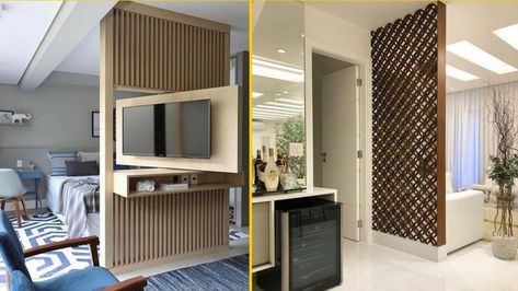 Hall Partion Ideas, Plywood Partition, Mdf Partition, Gypsum Partition, Partitions Ideas, Wooden Panel Design, Living Room Separator Ideas, Kitchen Partition, Wall Partitions