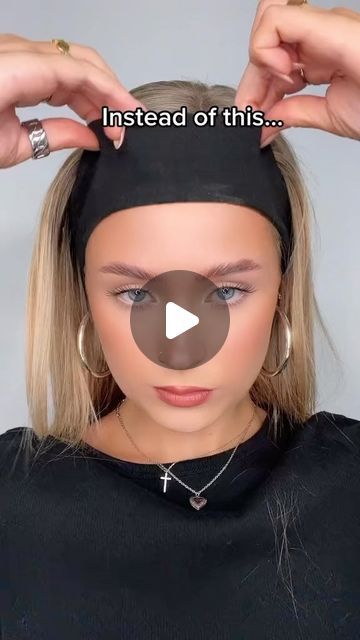 How To Wear An Elastic Headband, Buns With Headbands, Leather Headband Outfit, Long Hairstyles With Headbands, Wide Headband Outfit, Up Do With Headband, Cloth Headband Hairstyles, Updos With Headbands, Hair Band Hairstyles Headbands