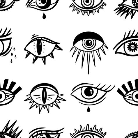 Mystical Eyes, Mystic Eye, Evil Eye Design, Eye Symbol, Seeing Eye, Dark Aesthetic, Vector Art, Vector Free, Vector Illustration