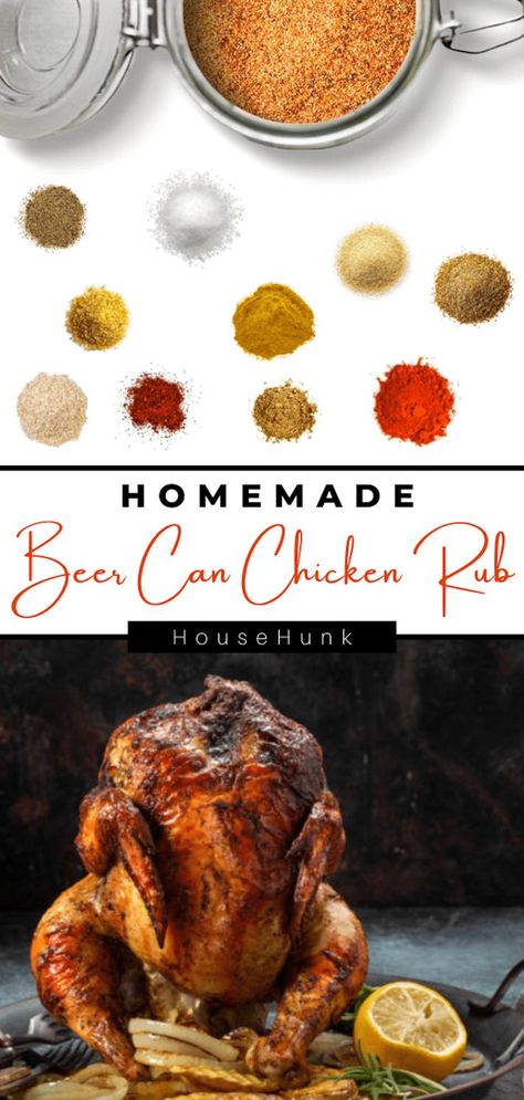 Beer Can Chicken Seasoning Dry Rubs, Beer Can Chicken Rub Recipes, Beer Can Chicken Rub, Roast Chicken Seasoning Dry Rubs, Chicken Rubs For Grilling, Beer Can Chicken In The Oven, Beer Can Chicken Seasoning, Bbq Chicken Rub, Roast Chicken Seasoning