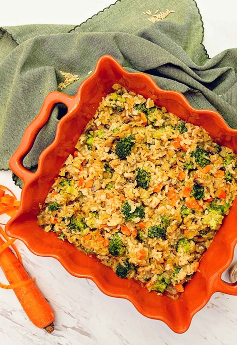 Veggie Rice Casserole - Monkey and Me Kitchen Adventures Veggie Rice Casserole, Casserole Broccoli, Casserole Vegetable, Casserole Vegetarian, Casserole Vegan, Casserole Healthy, Veggie Rice, Monkey And Me Kitchen Adventures, Monkey And Me