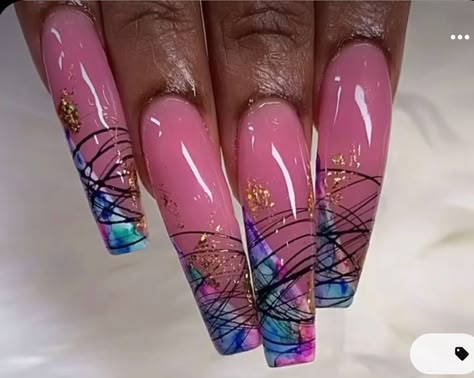 Sculptured Nails Design, Nail Bling Designs Rhinestones, August Birthday Nails, Glam Nails Coffin, Carnival Nails Designs, Long Exotic Nail Designs, Bling Nail Designs, 90s Inspired Nails, Vaca Nails