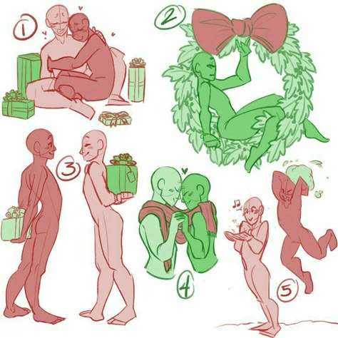 Christmas Poses, Drawing Body Poses, Draw The Squad, Ship Drawing, Drawing Expressions, Drawing Style, Figure Drawing Reference, Poses References, Art Poses