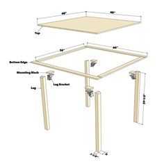 Diy Foldable Table, Diy Folding Table, Folding Table Diy, Domino Table, Folding Table Legs, Wood Folding Table, Puzzle Table, Foldable Table, Family Handyman