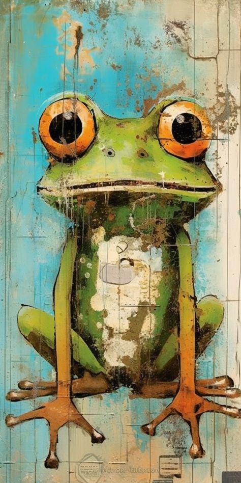 Frosch Illustration, Illustration Kunst, Penguin Art, Card Sayings, Frog Art, Green Frog, A Frog, Art Pop, Arte Animal