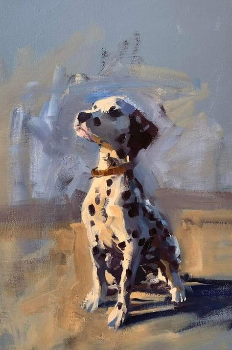 Dalmatian, Oil Pastel, Dog Art, Art Inspo, Oil On Canvas, Art Collection, Dog Cat, Oil Painting, Sketch