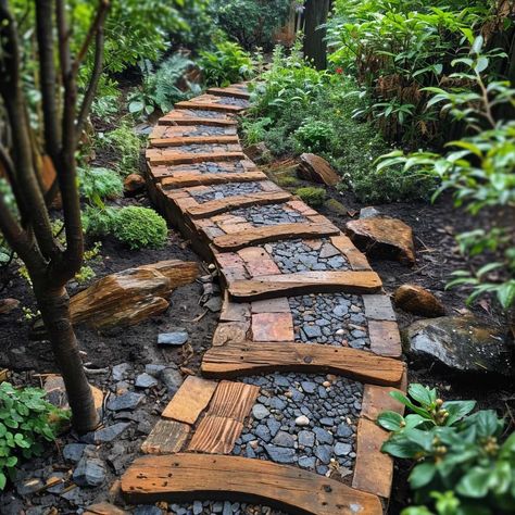 11+ Eco-Friendly Backyard Renovations Ideas for a Sustainable Makeover • 333+ Images • [ArtFacade] Natural Hardscape Ideas Backyard, Eco Aesthetic, Sustainable Backyard, Backyard Ecosystem, Colonial Garden, Rainwater Harvesting System, Stone Paving, Drought Resistant Plants, Sustainable Landscaping