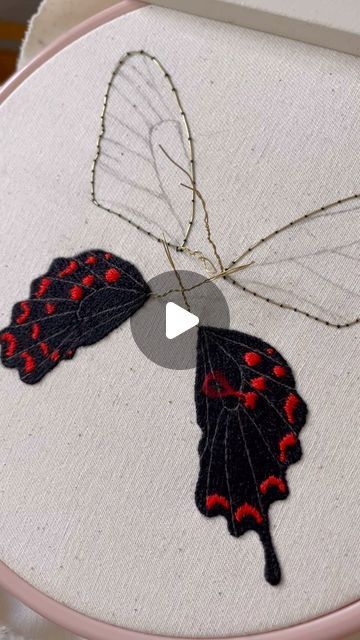 3d Embroidery Techniques, Embroidered Stitches, Butterfly Tutorial, 3d Embroidery, 3d Butterfly, Sewing Fabrics, Butterfly Embroidery, 3d Butterflies, April 13