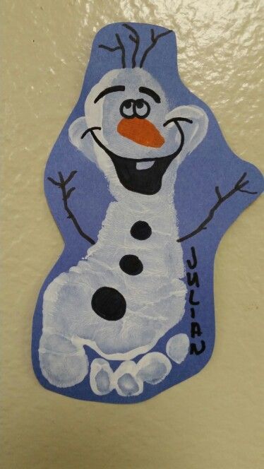 Footprint Olaf! Olaf Craft, Baby Footprint Crafts, Baby Christmas Crafts, Frozen Crafts, January Crafts, December Crafts, Footprint Crafts, Baby Art Projects, Christmas Crafts For Toddlers