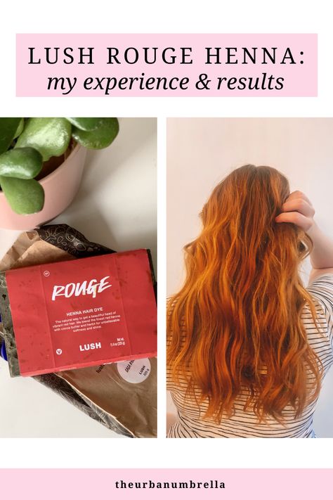 Split screen photo. First photo showing lush henna flatlay in its packaging, and second image is the back of a womans hair and showing how red her hair is. Lush Henna Hair Dye, Lush Henna, Hairstyle Products, Vegan Skincare Routine, Best Hair Care Products, Henna Hair, Glam Squad, Hair Raising, Vegan Skincare