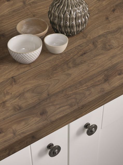 #bushboard #options #walnut #worktops #kitchen #IDS Kitchen Walnut Worktop, Walnut Worktop Kitchen, Wooden Kitchen Bench, Walnut Worktop, Kitchen Laminate, Worktops Kitchen, Bungalow Ideas, Farmhouse Kitchen Inspiration, Wood Worktop