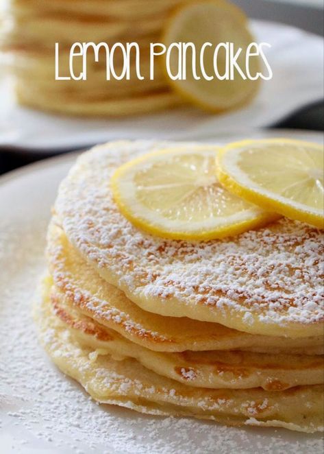 Lemon Pancakes | My Name Is Snickerdoodle Lemon Pancakes, Savory Cakes, Lemon Ricotta Pancakes, Pancakes Easy, Pancakes Healthy, Buttermilk Pancakes, Pancakes And Waffles, Breakfast Brunch Recipes, Savoury Cake