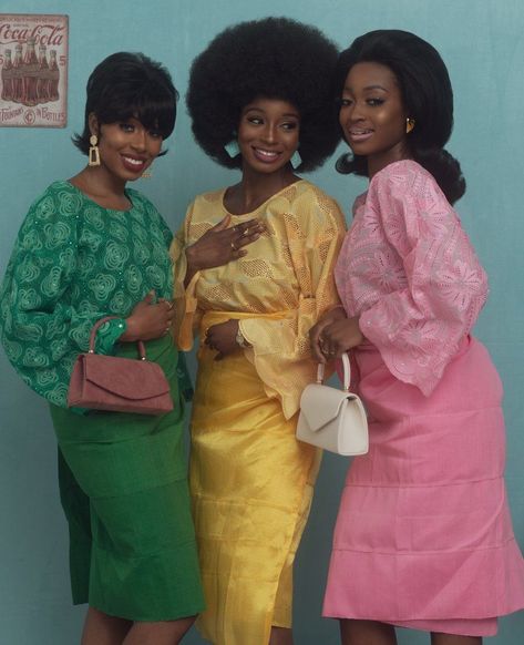 African 90s Fashion, Nigerian Culture, Pelo Anime, Black Glamour, Three Women, Vintage Black Glamour, Nigerian Styles, Black Femininity, My Culture